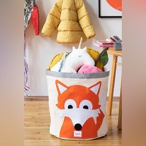 3 Sprouts Kids Large Toy Storage Basket - Cotton Canvas